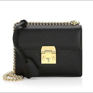 $1,795 Mark Cross Bag Night Chain Grained Leather
